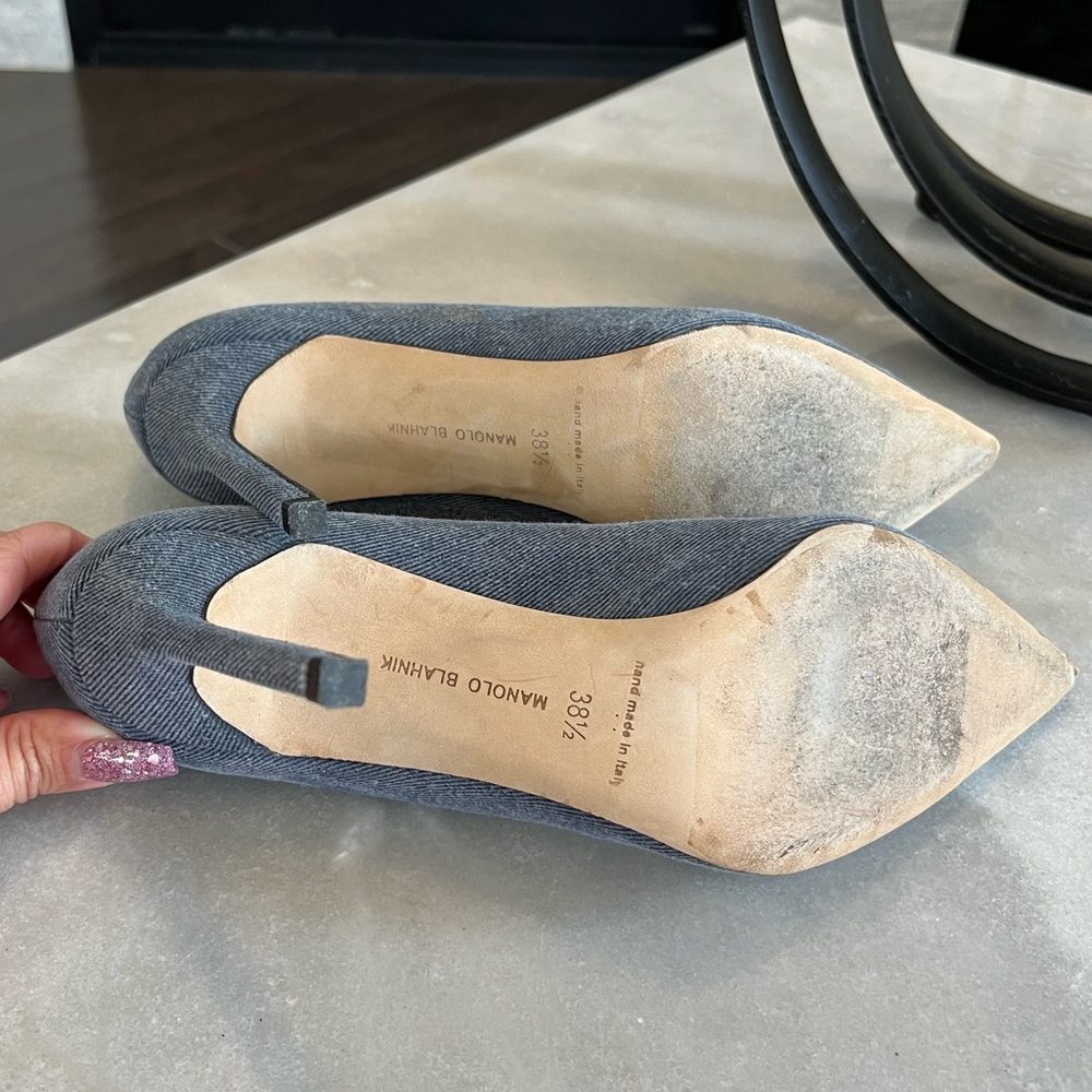 Manolo Blahnik Blue Heels - Picture 8 of 10